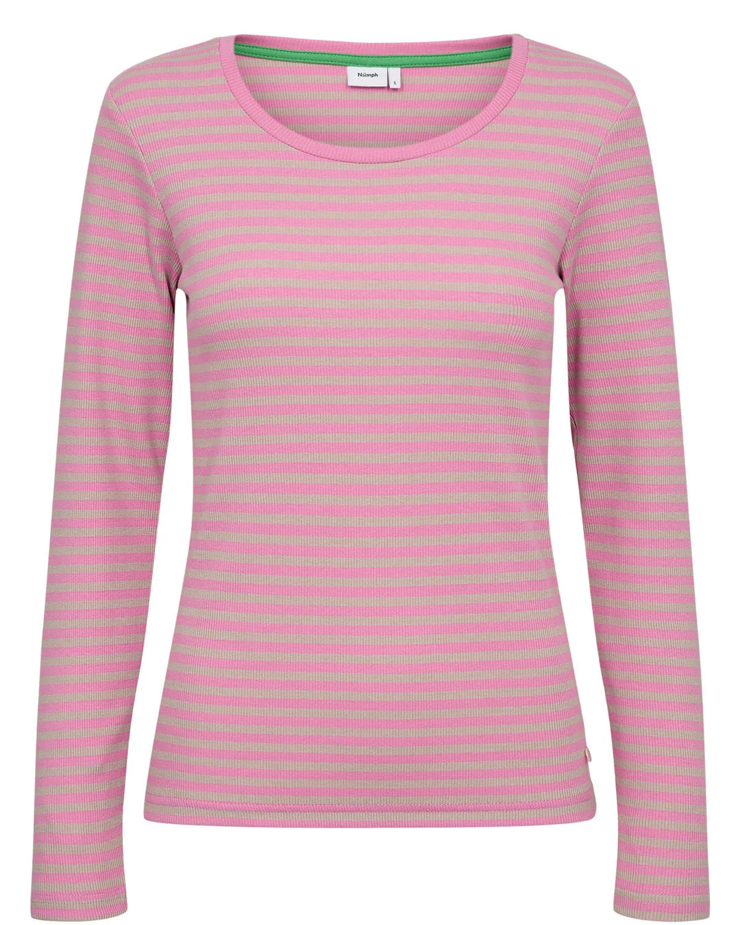Nümph Numelany Striped Top In Fuchsia Pink