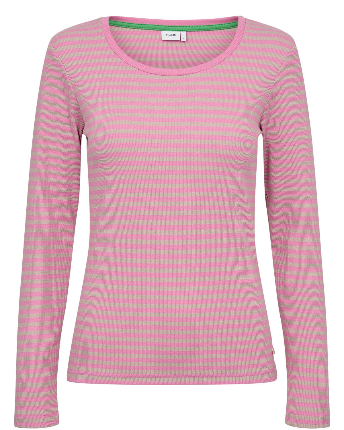 Nümph Numelany Striped Top In Fuchsia Pink