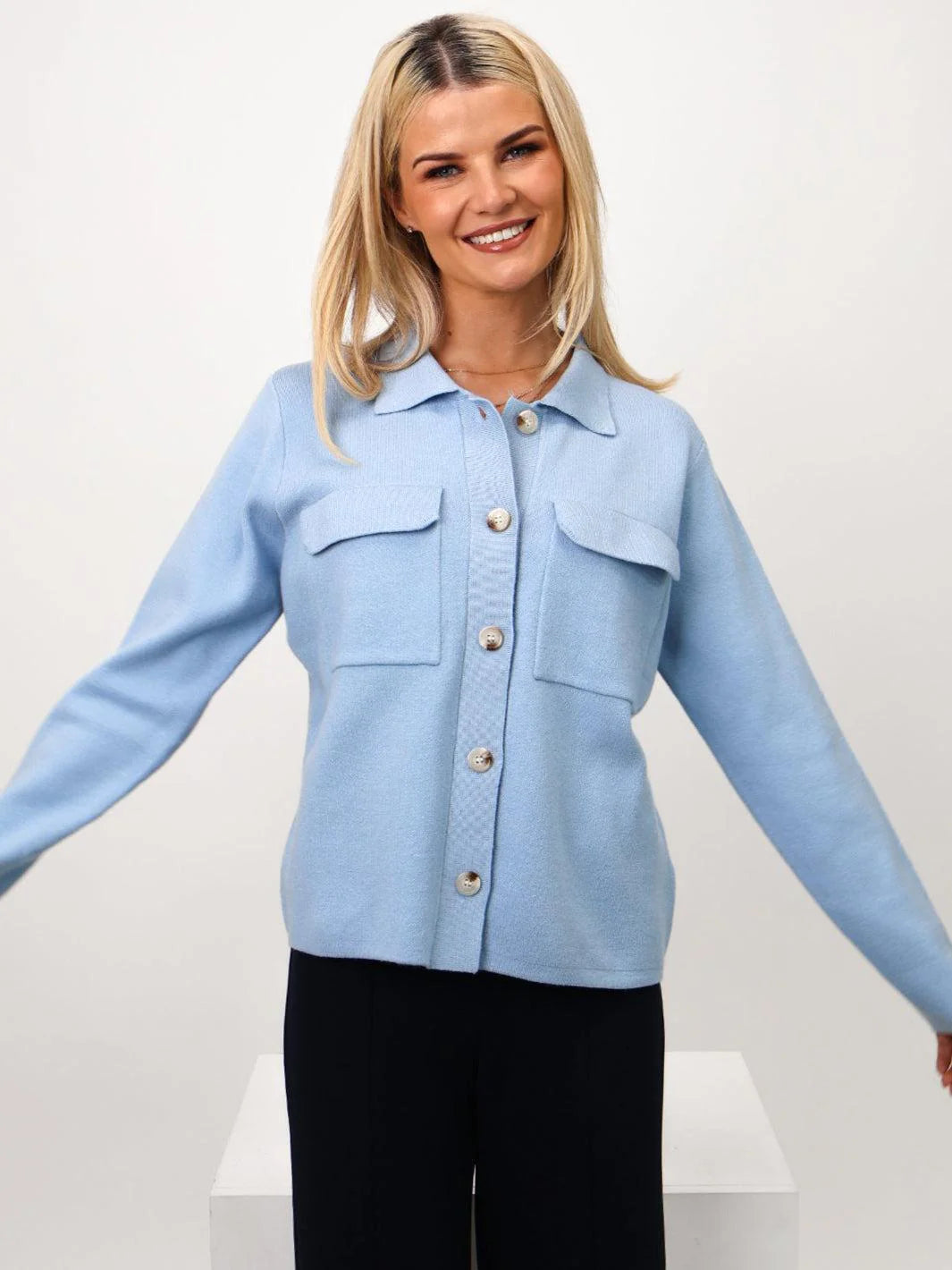 Kate & Pippa Dani Cardigan In Sky Blue