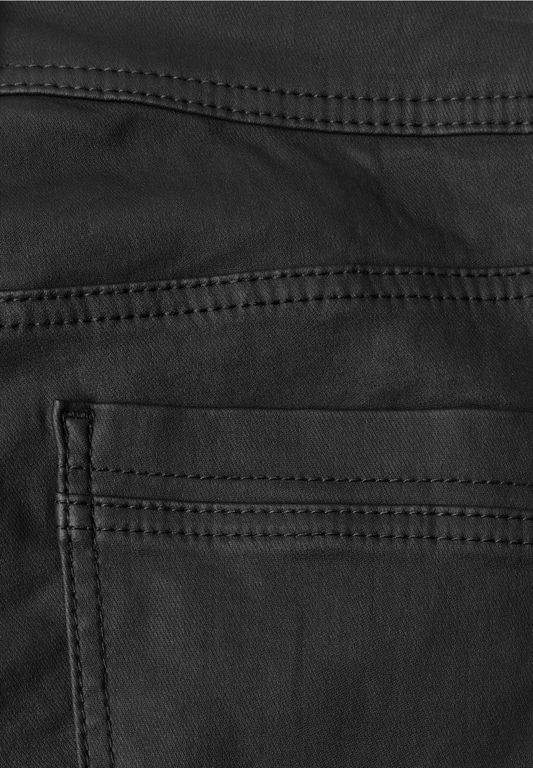 Toronto Coated straight leg Jeans In Black