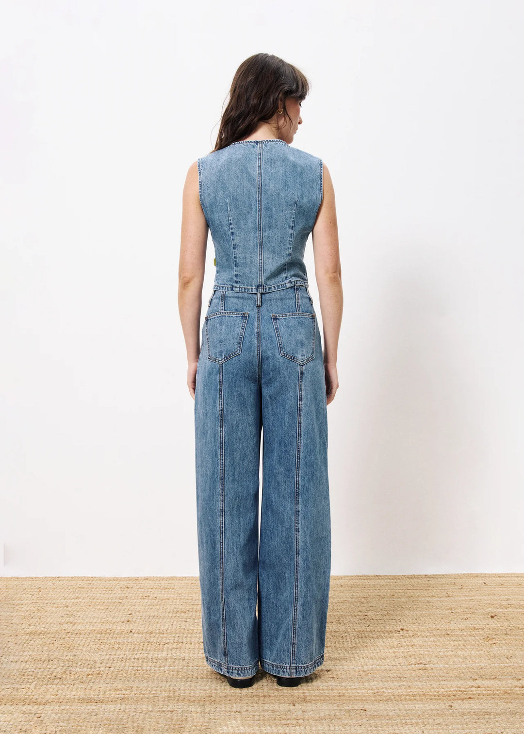 FRNCH Carima Waistcoat In Denim