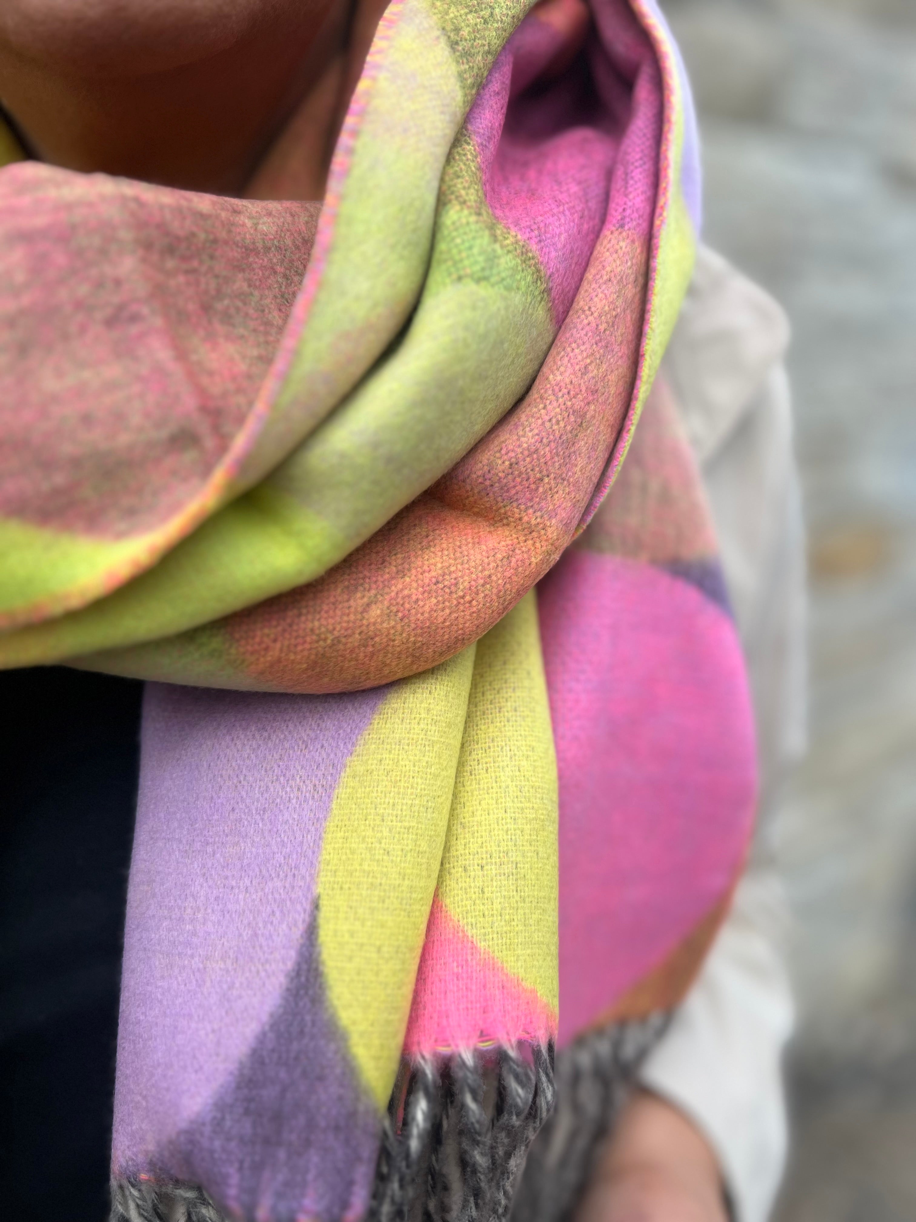 Cashmink Polka Dot design Scarf In Multicolour