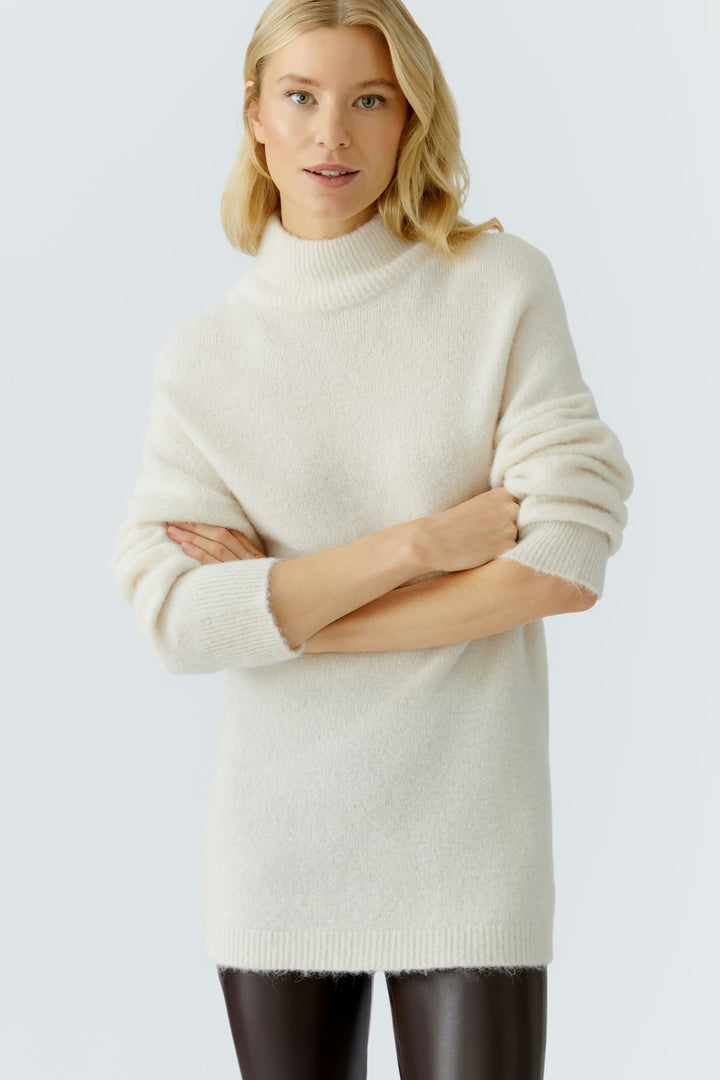 Oui Turtle Neck Pullover In Cream