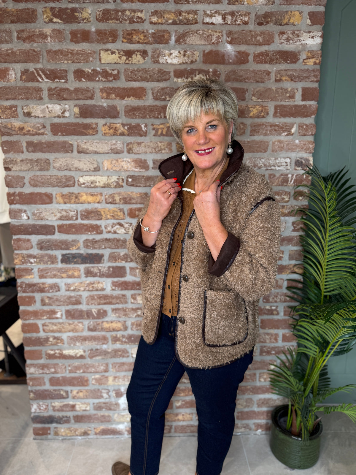 Samantha jacket in brown multi