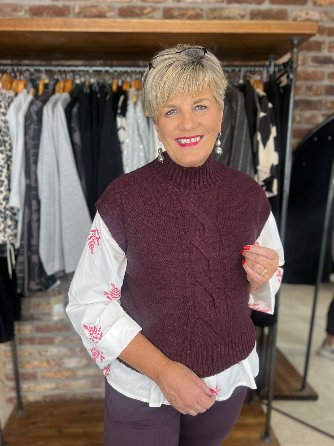 Nümph Nucally Pullover In Wine