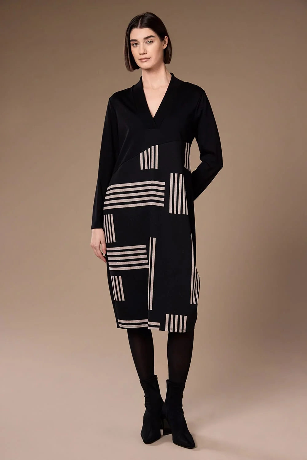 Peruzzi alternative stripe dress in Black
