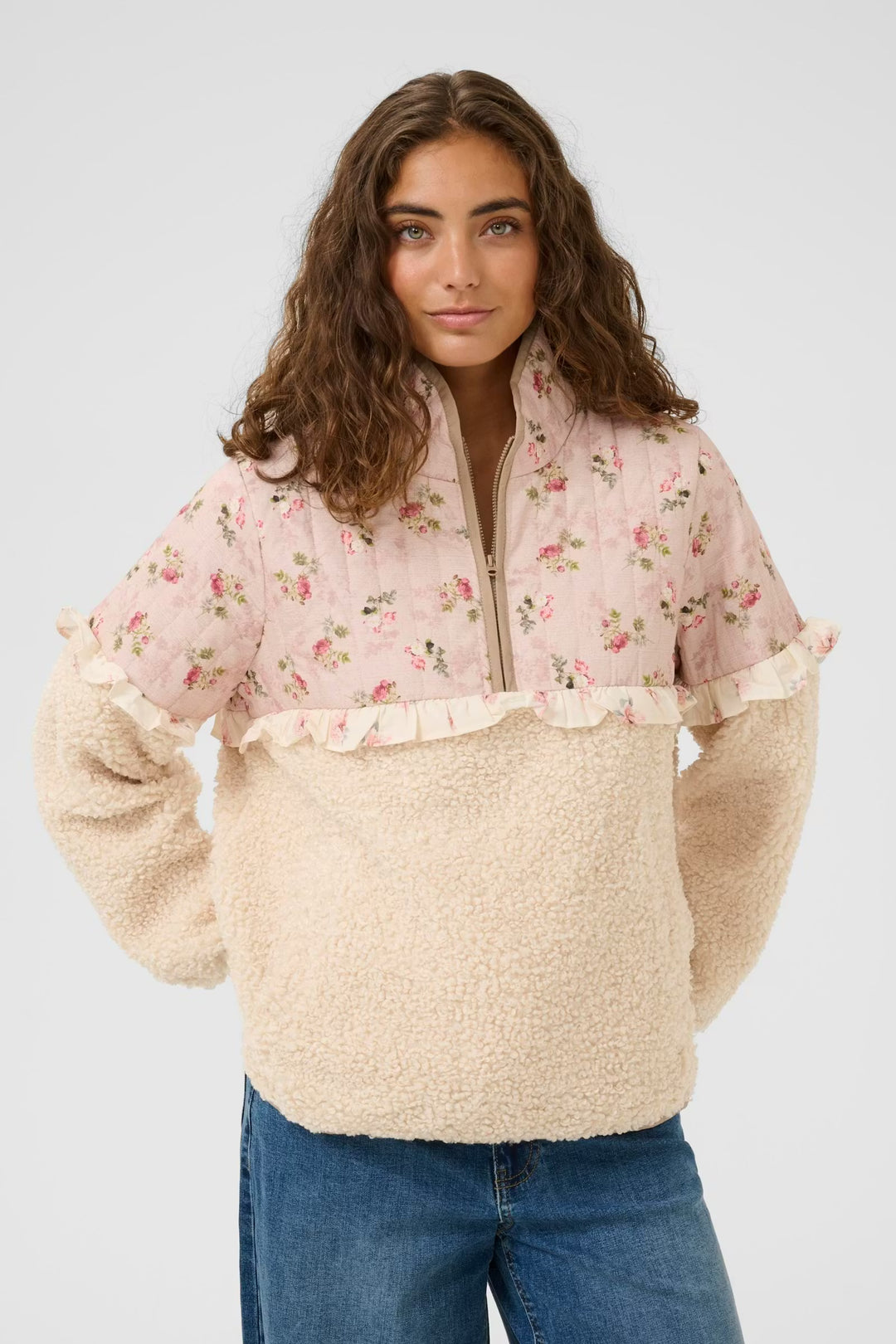 Culture Floral Fleece In Pink Multi