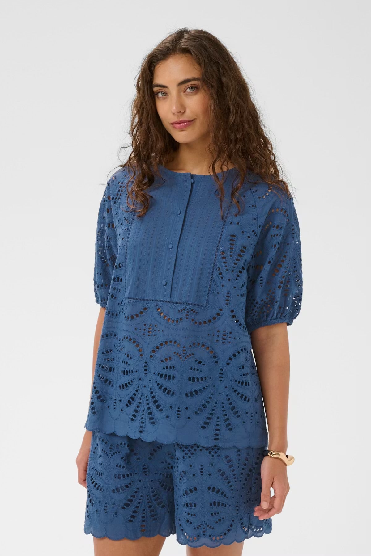 Culture Blouse With Embroidery In True navy