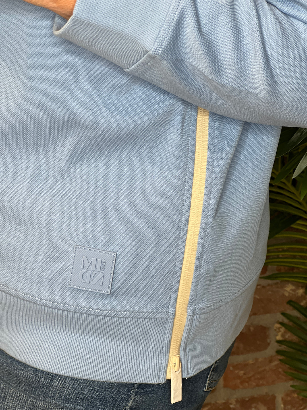 Cecil Hoodie With Zipper Details In Cloud Blue