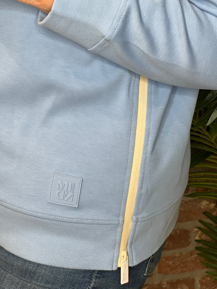 Cecil Hoodie With Zipper Details In Cloud Blue