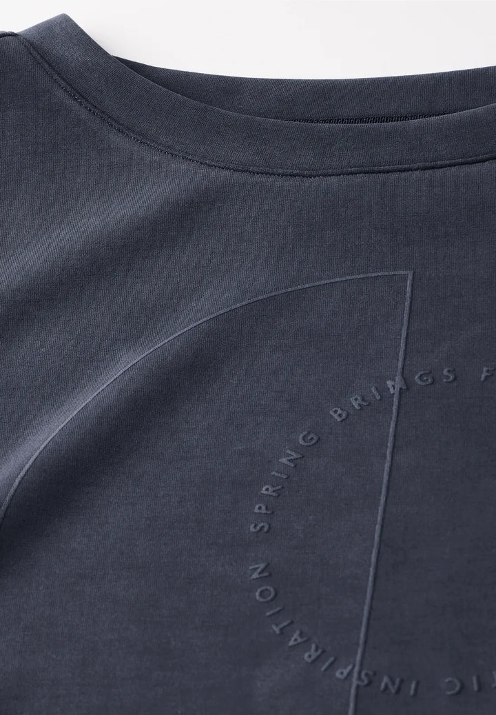 Street One Silk Look Jumper In Deep Tint Blue
