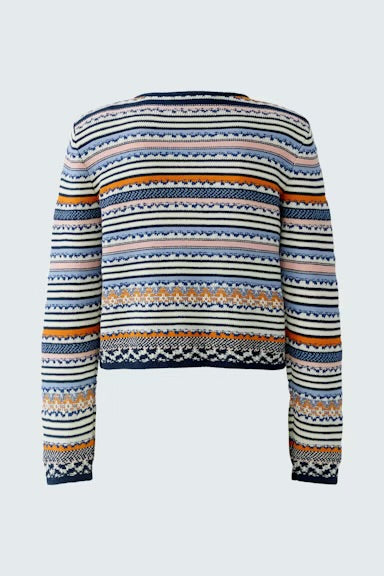 Oui Knit Jacket In dark blue rose