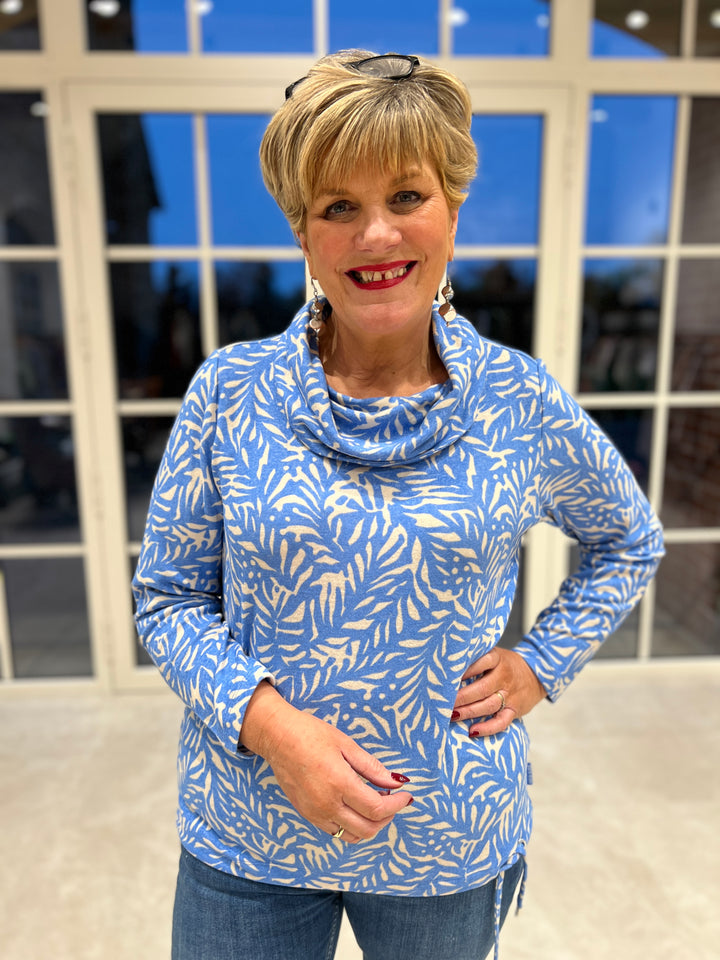 Cecil Two Tone Sweatshirt In Fountain Blue