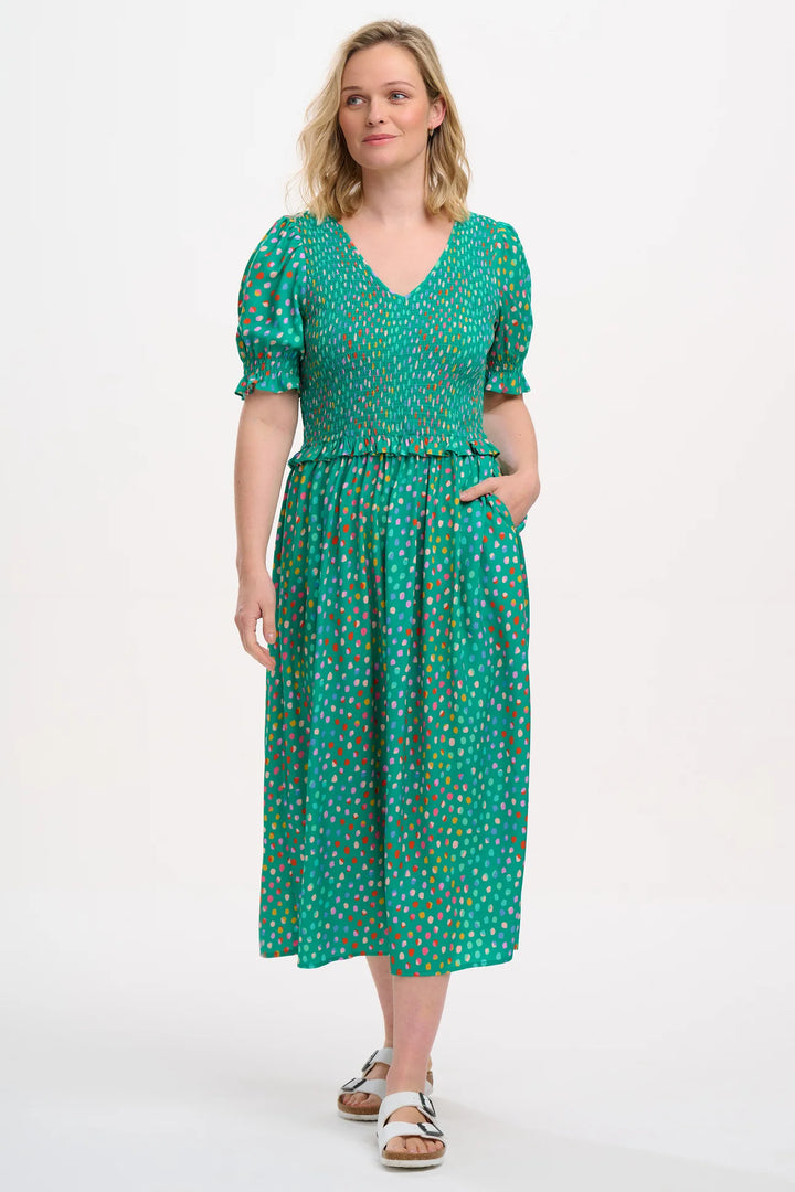 Sugarhill Brighton Bettina Rainbow Dress In Green