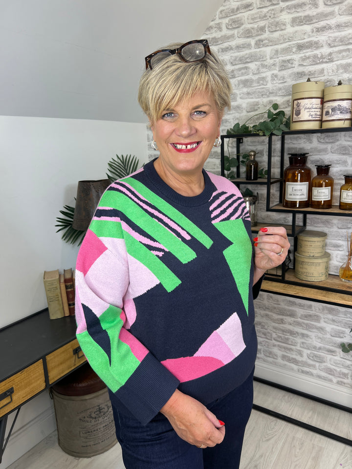 Nümph Nugraphi Pullover In Dark Sapphire