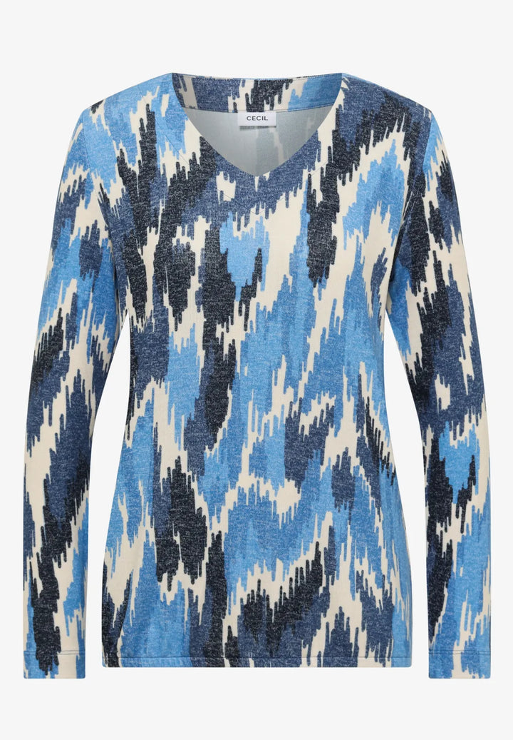 Cecil v-neck jumper In Universal Blue
