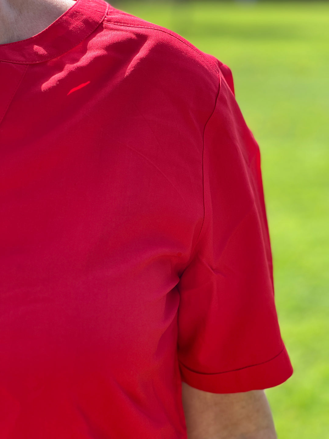 Street One Split Neck Blouse In Red