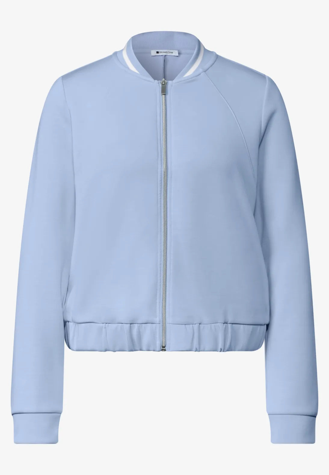 Street One silk jacket in Whispery Blue