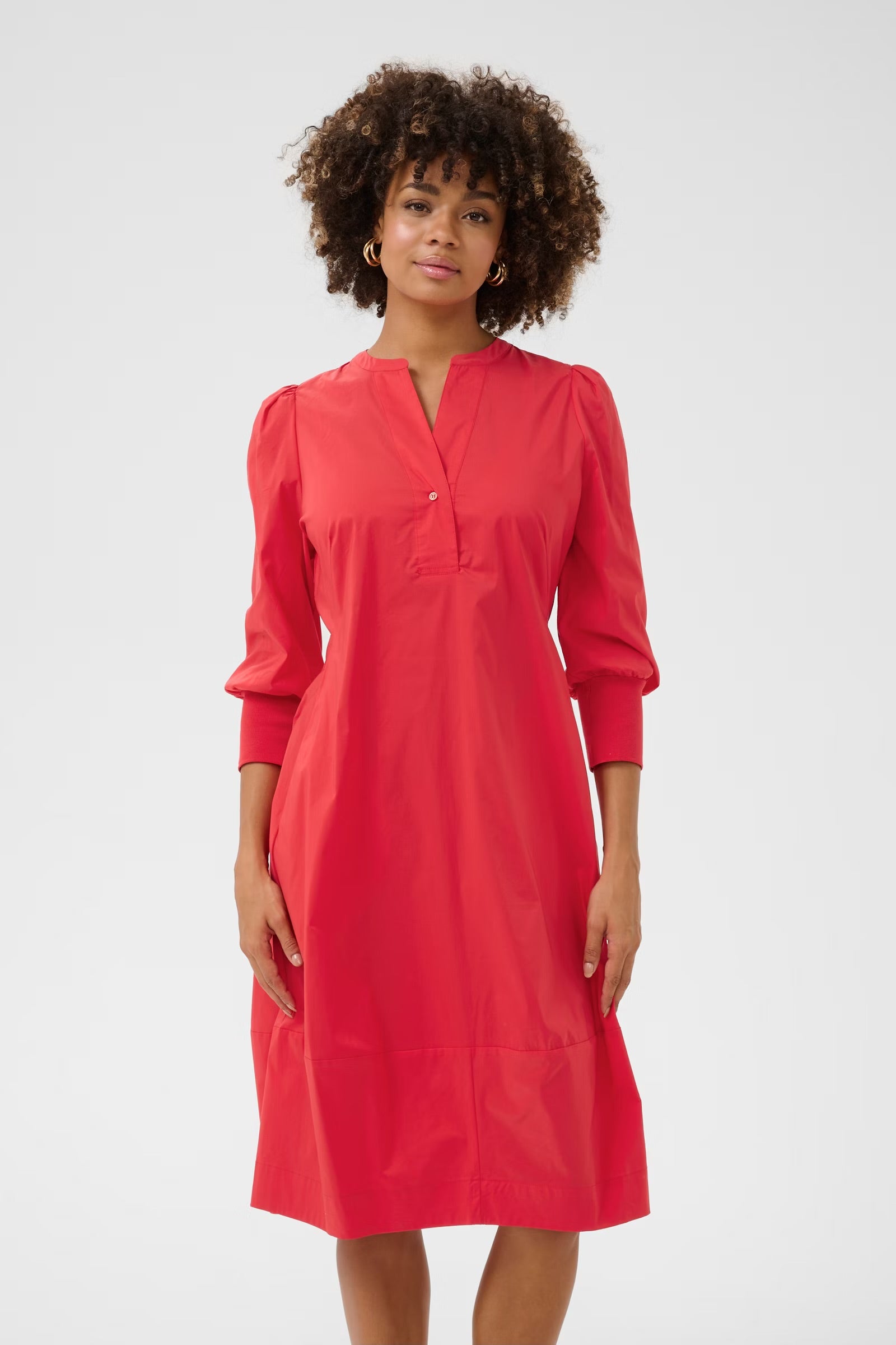 Culture Cuantoinett Dress In Fiery Red