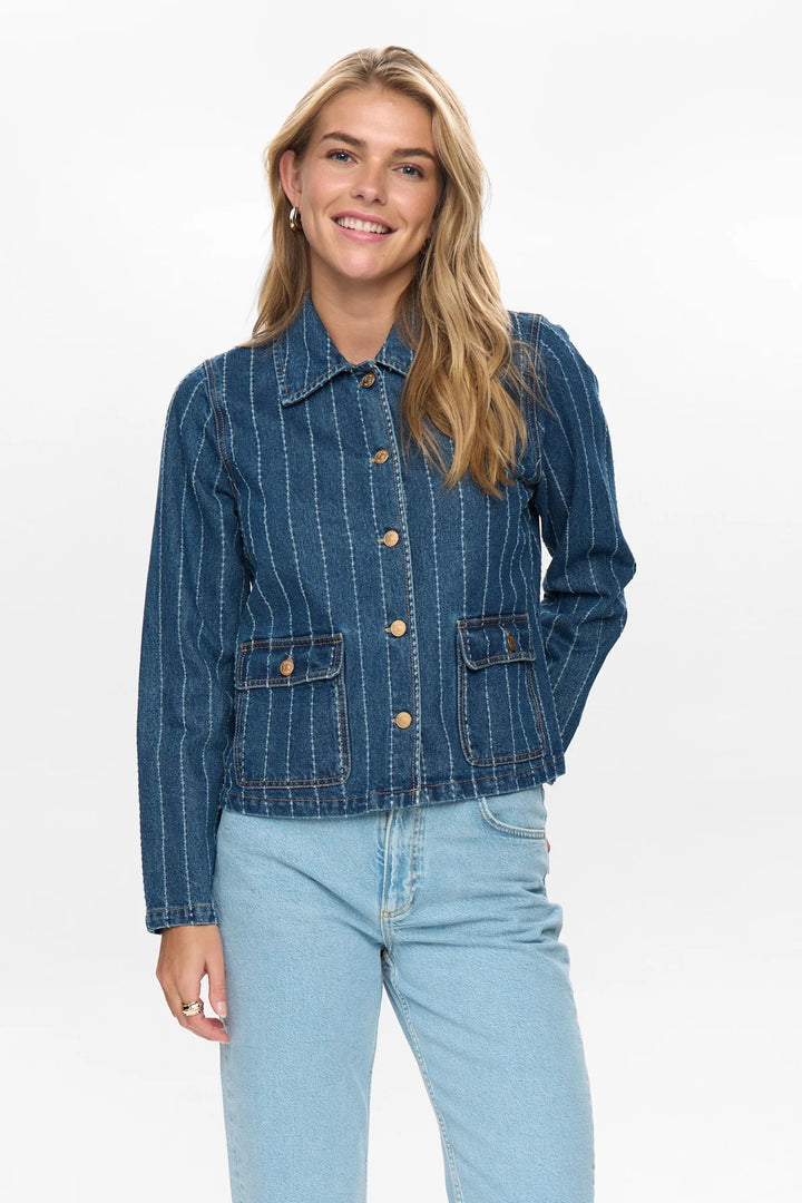 Nümph Nuatlanta denim jacket In medium blue