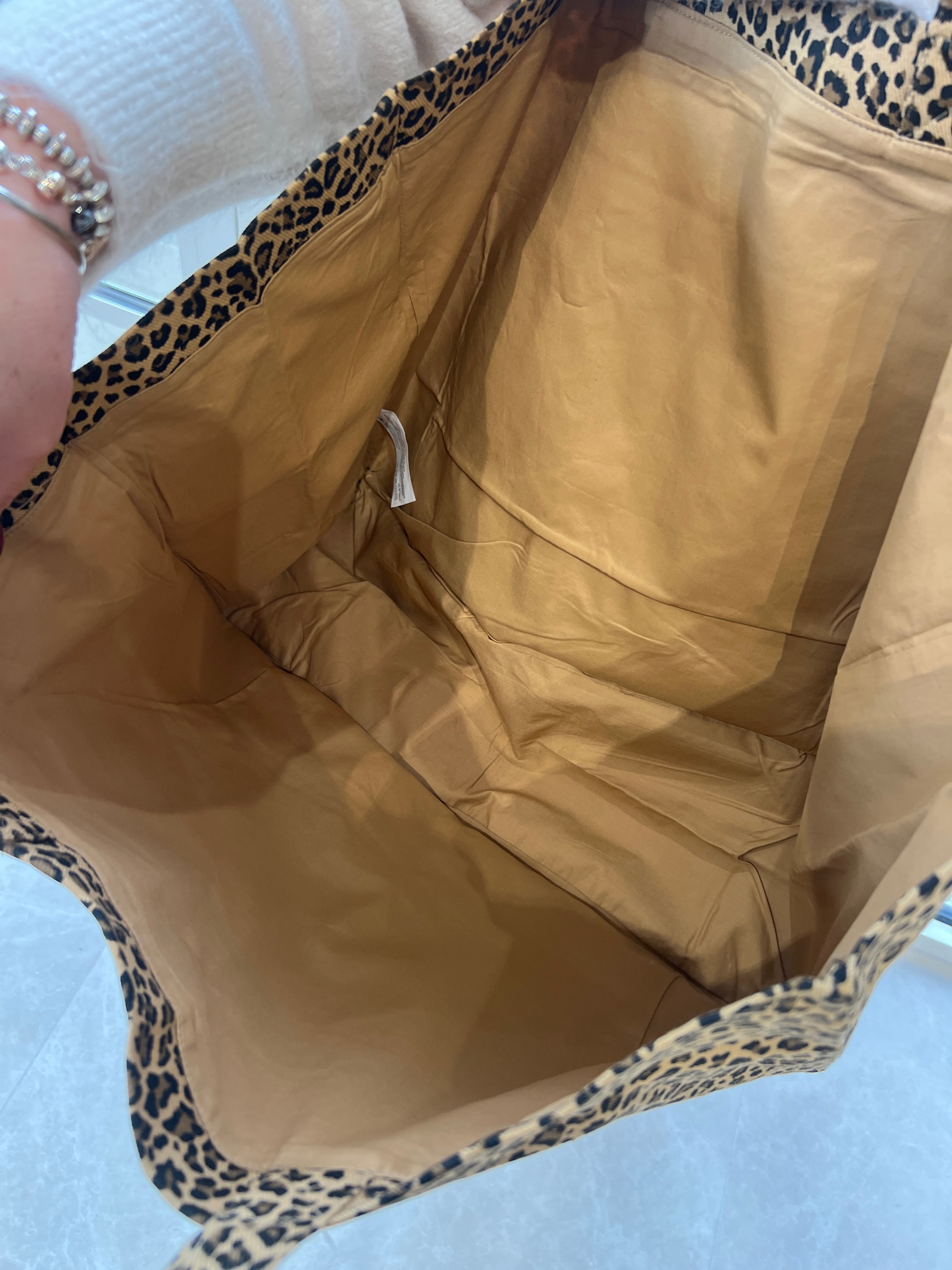 FRNCH Leopard Tote Bag & Pouch
