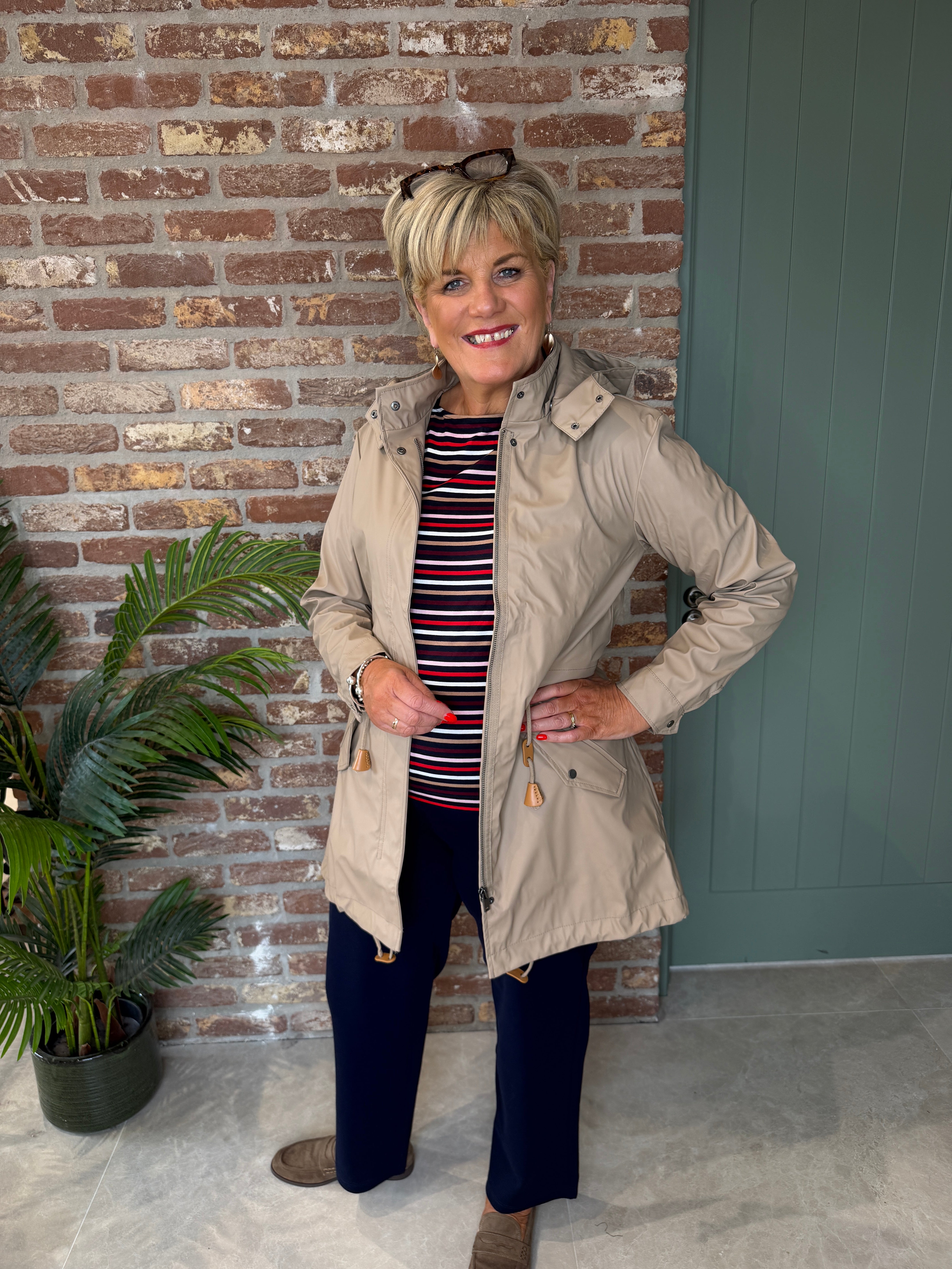 Alexa raincoat in camel