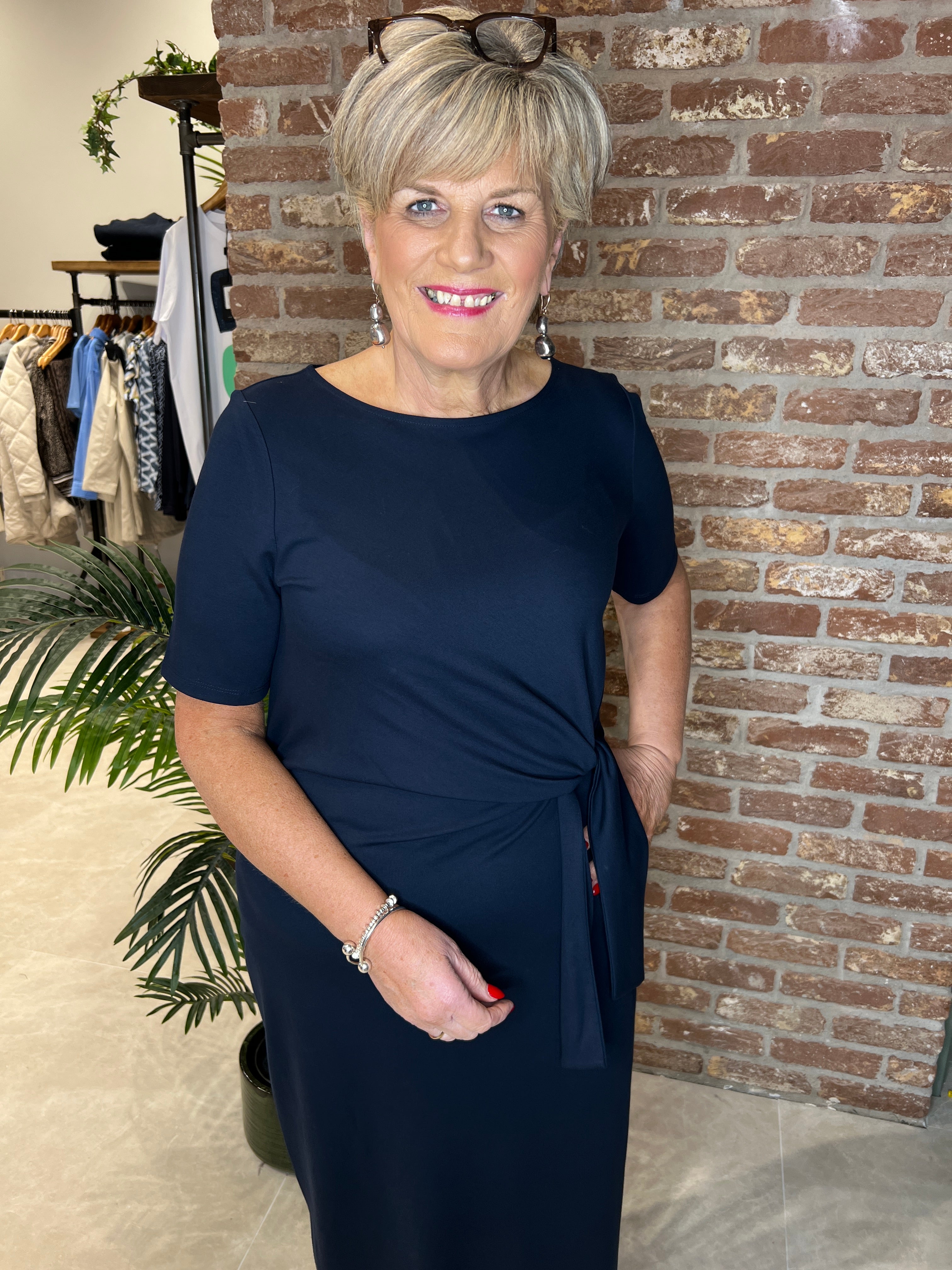 Street One Midi Dress In Navy