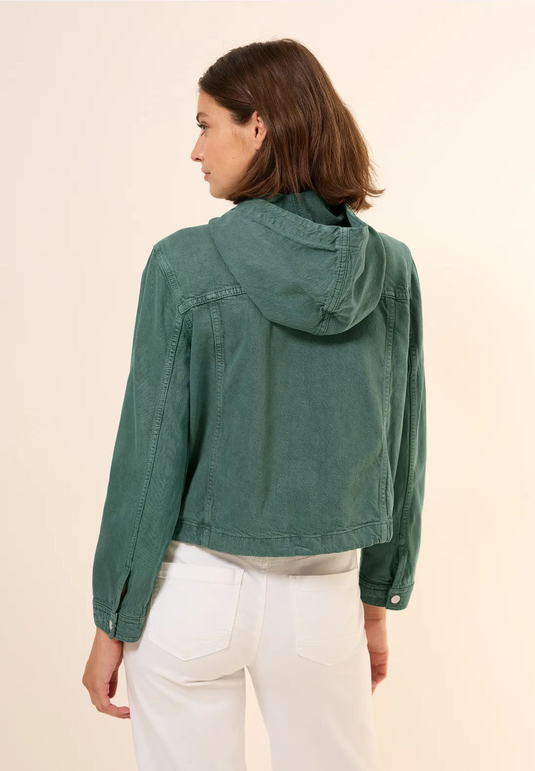 Cecil Overshirt With Hood In Khaki