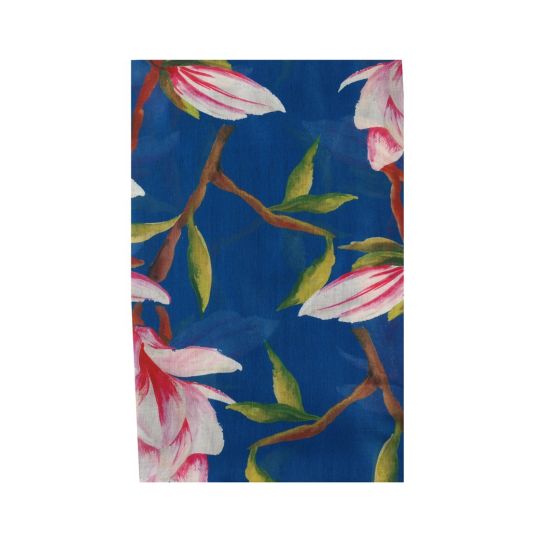 Amelia Magnolia Print Scarf In Denim