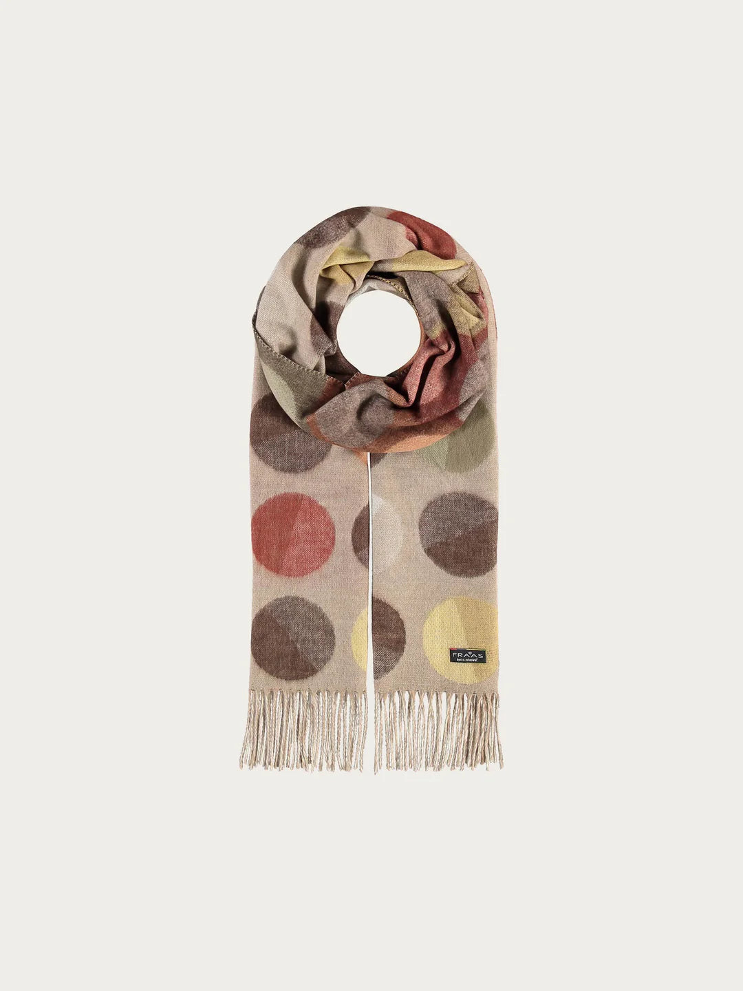 Cashmink xxl Polka Dot design Scarf In Beige