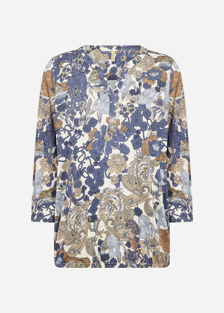 Soya Concept Paisley Felicity Top In Blue