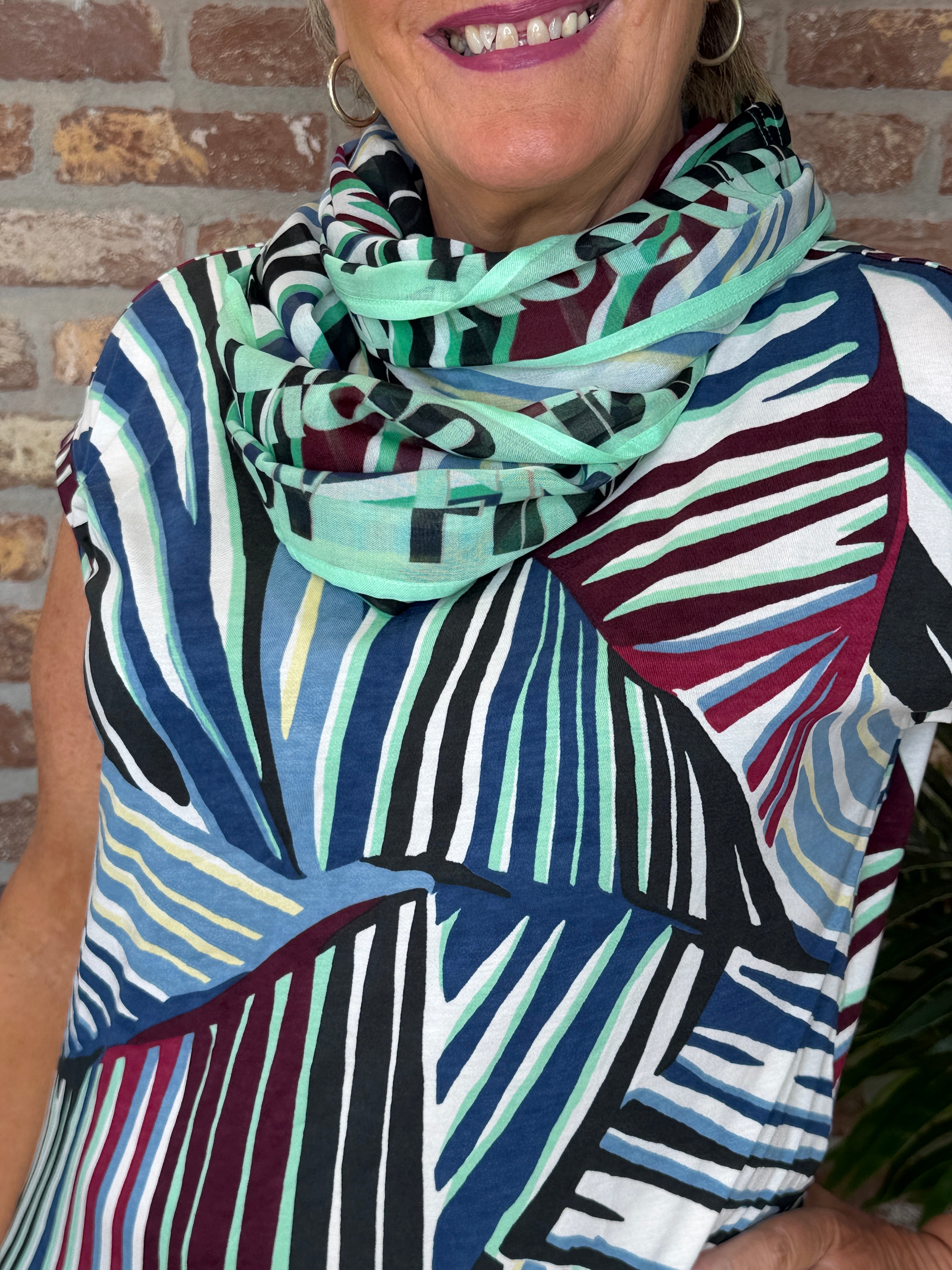 Cecil Multi T-shirt in Palm Breeze Green