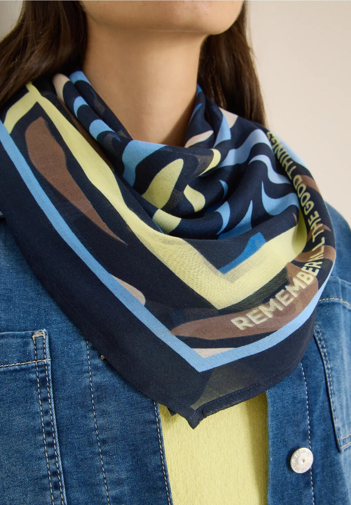 Cecil Print Cloth Scarf In Universal Blue