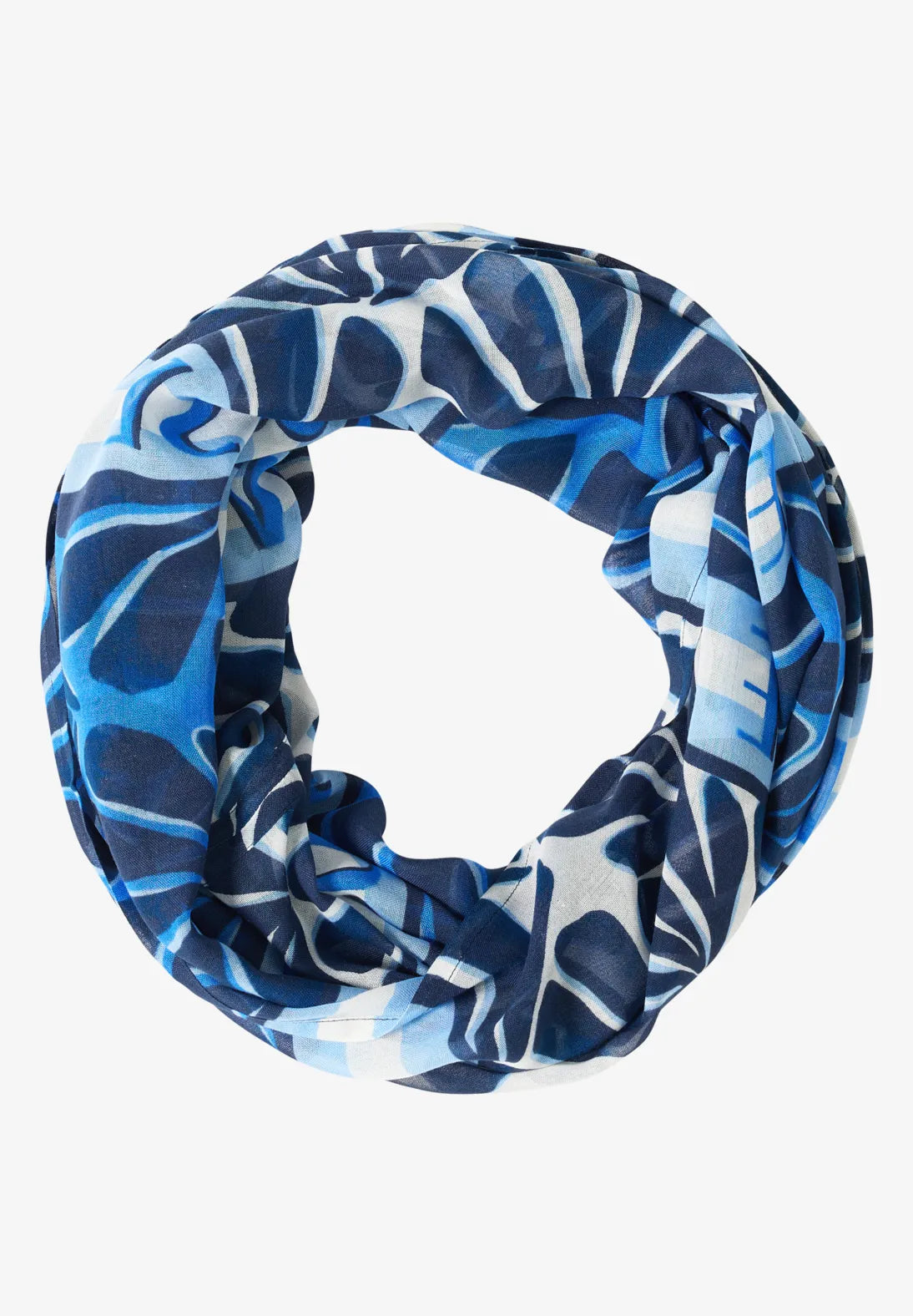 Cecil print Loop Snood In universal blue