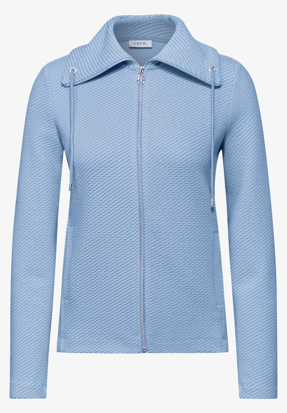 Cecil Two Tone Jacket In Fresh Light Blue