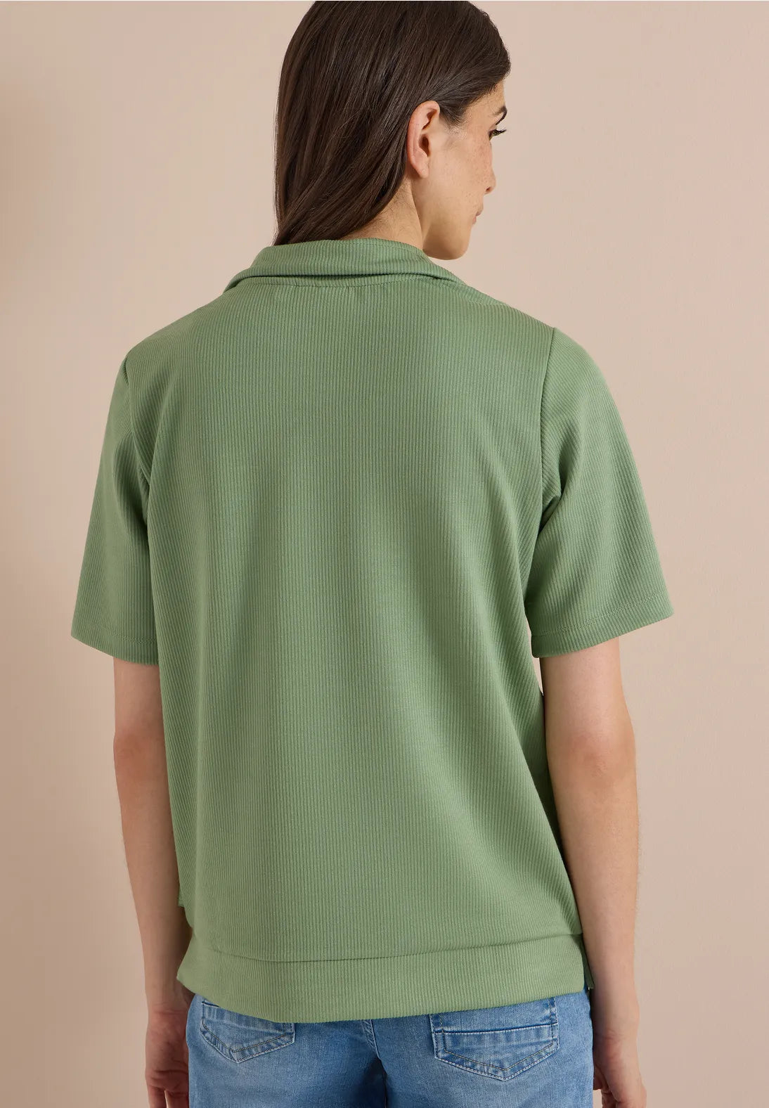 Cecil Zipped Jacket In Deep Matcha Green