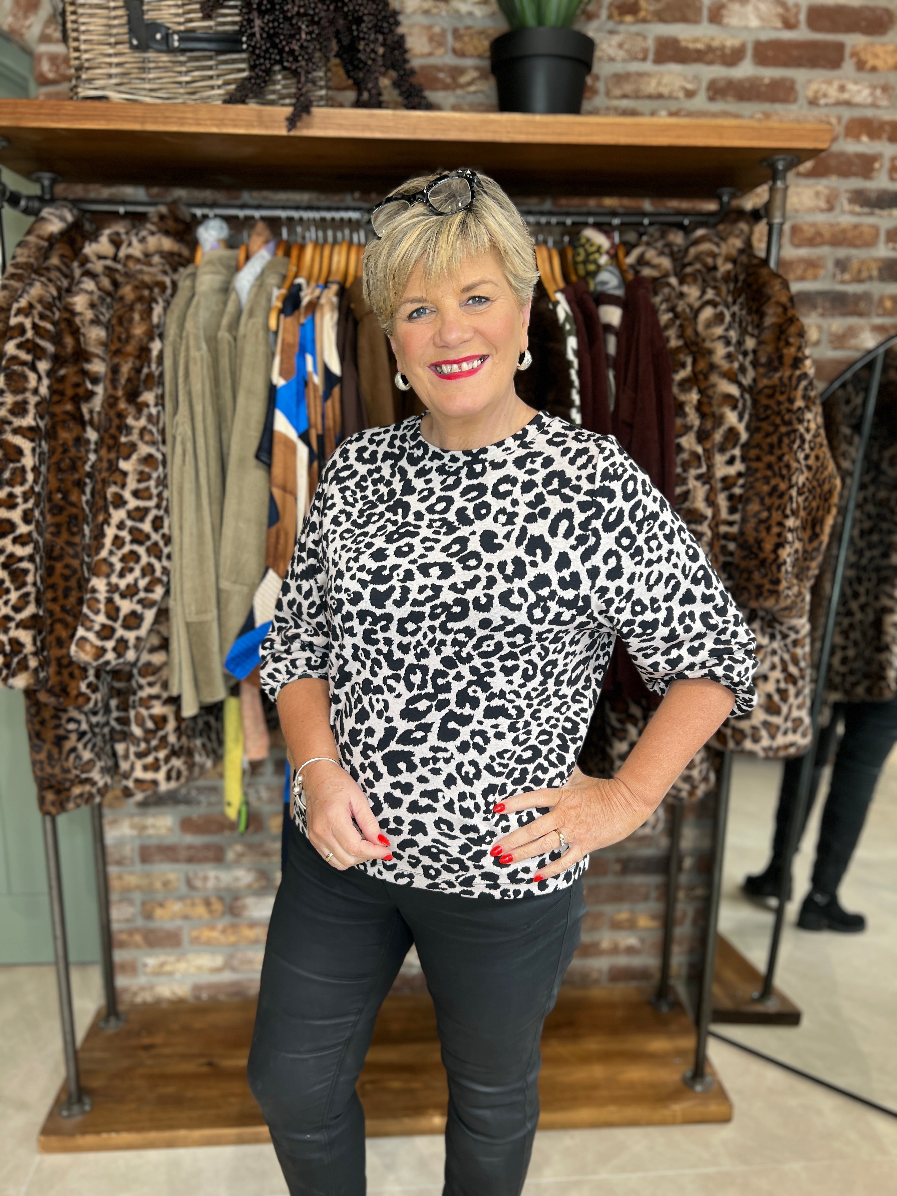 Street One Jacquard Sweatshirt In Soft Beige