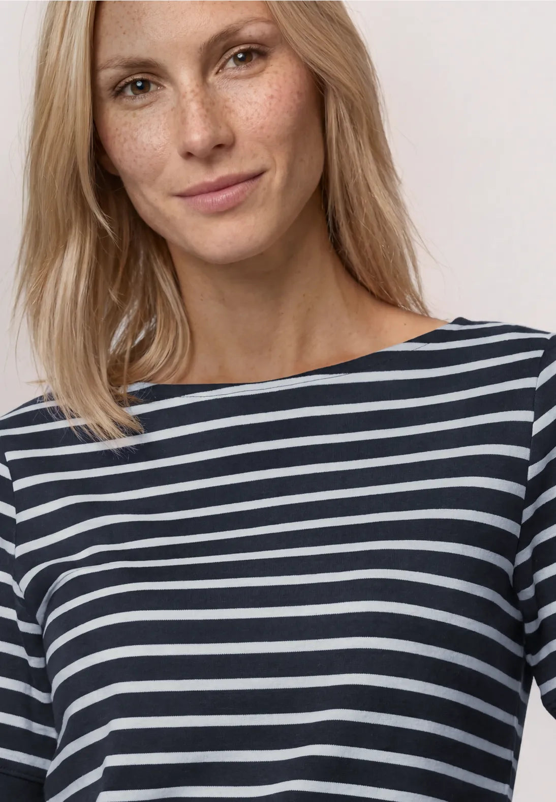 Street One boat neck Top in Darkest Blue