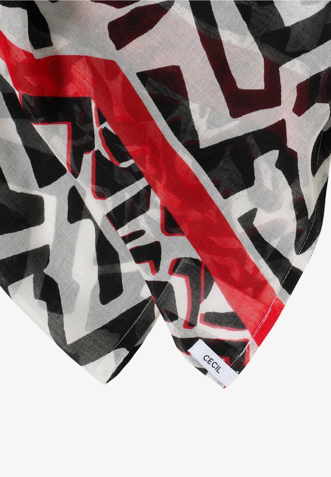 Cecil Print Loop Snood In Pumpkin Orange