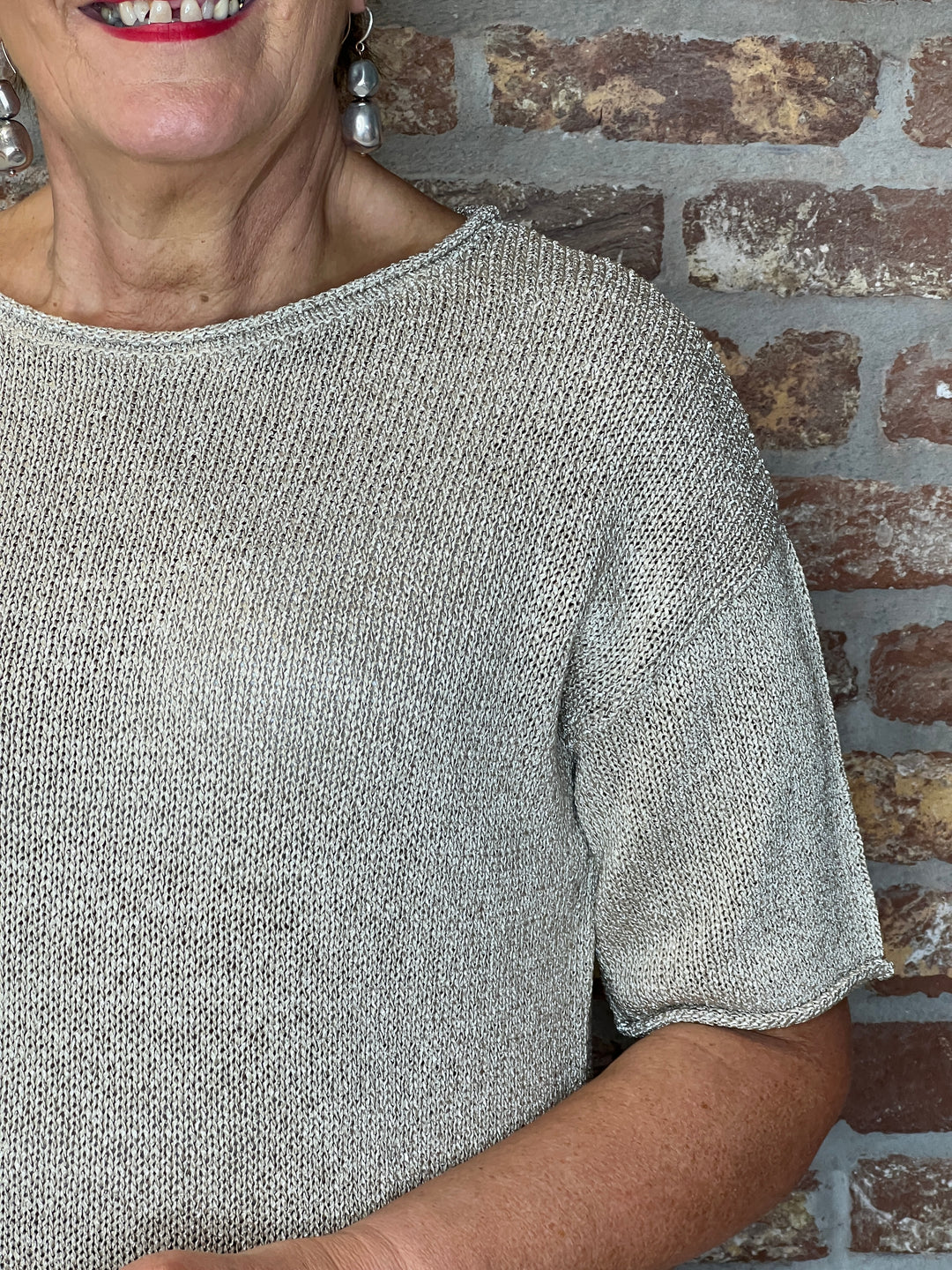 Oui Pullover In Biscuit Beige