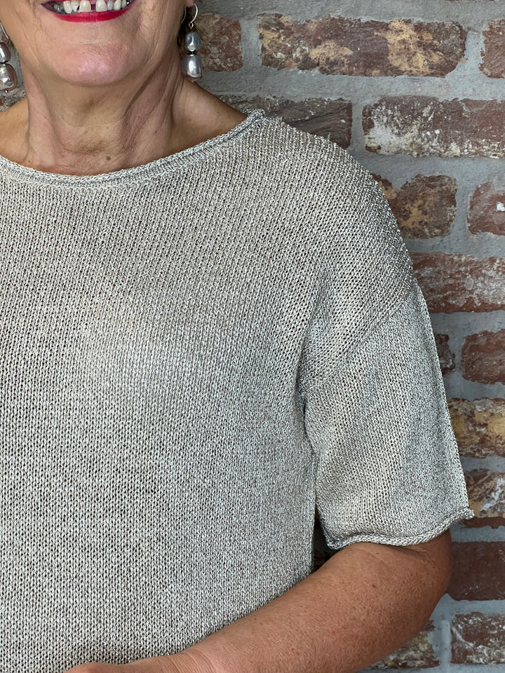 Oui Pullover In Biscuit Beige