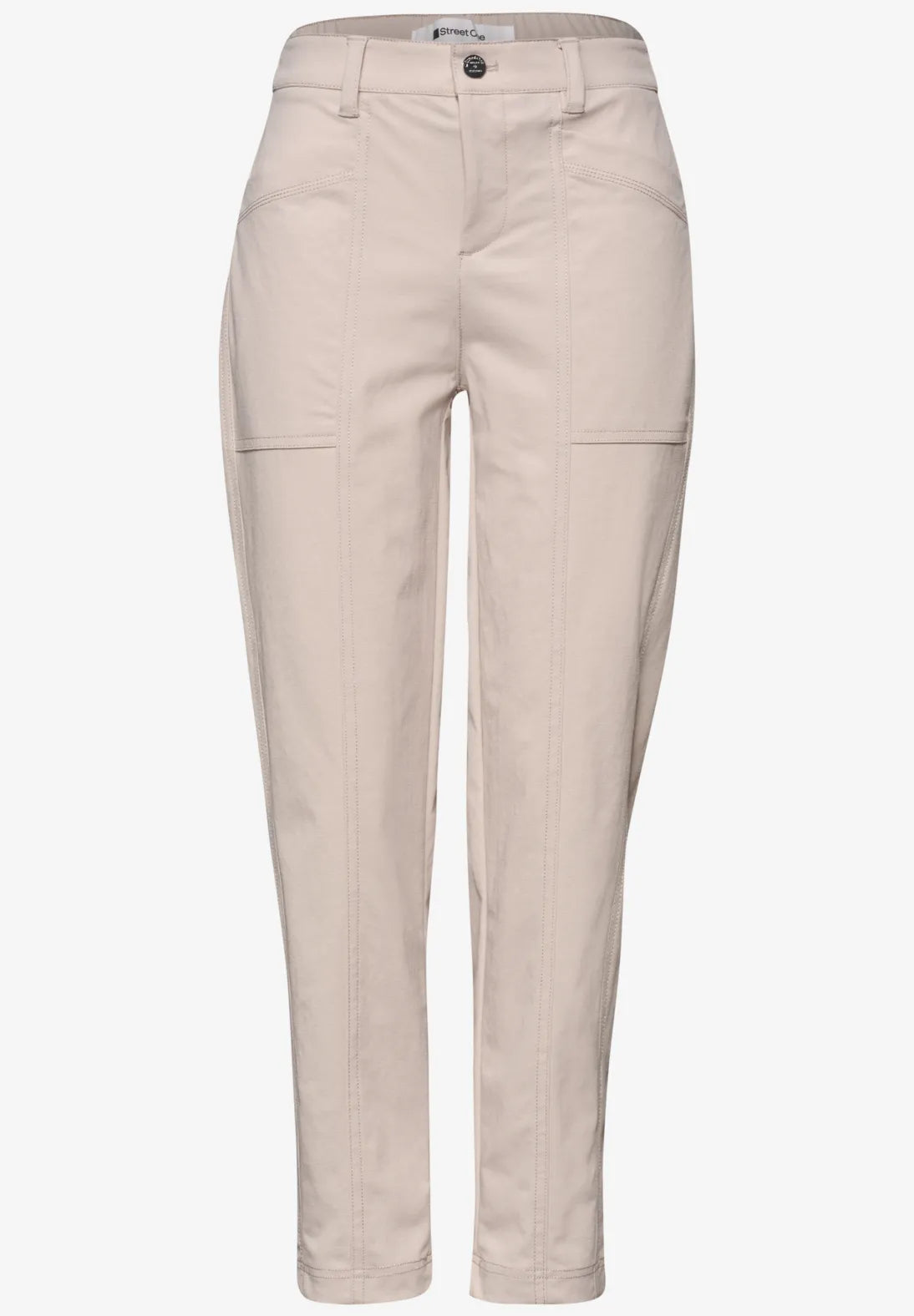 Street One Barrel Trousers In Clay Sand