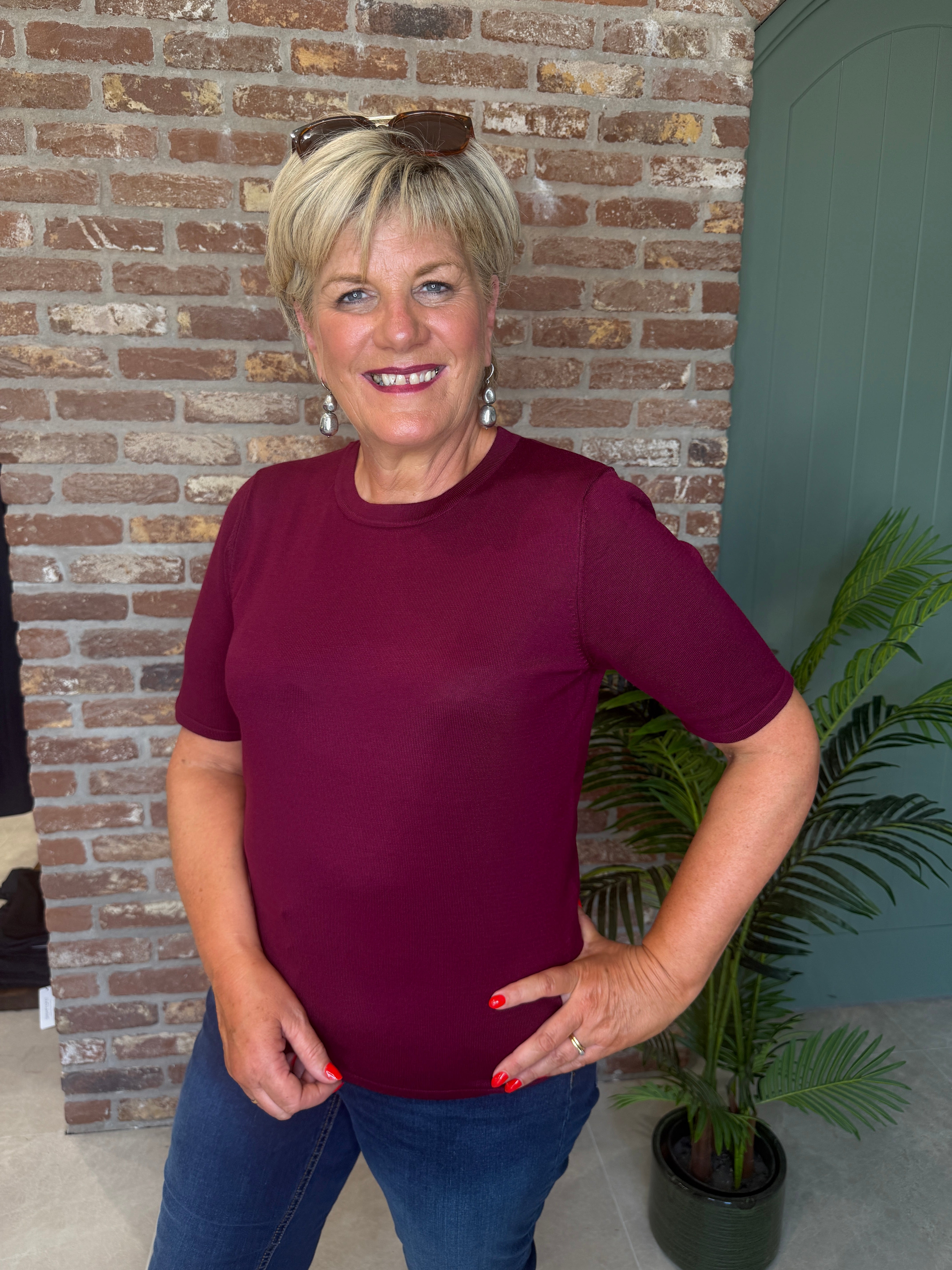 Ichi fine pullover In Rhodondendron