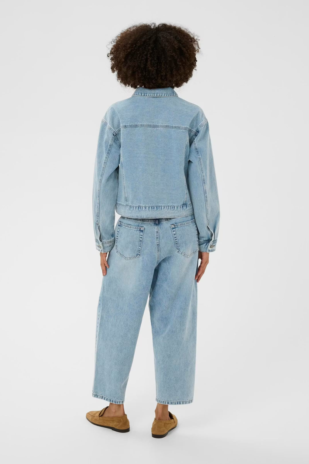 Culture Embroidery Denim Jacket In Light Wash