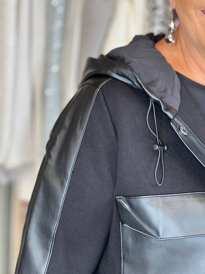 Monari Cardigan With Hood In Black