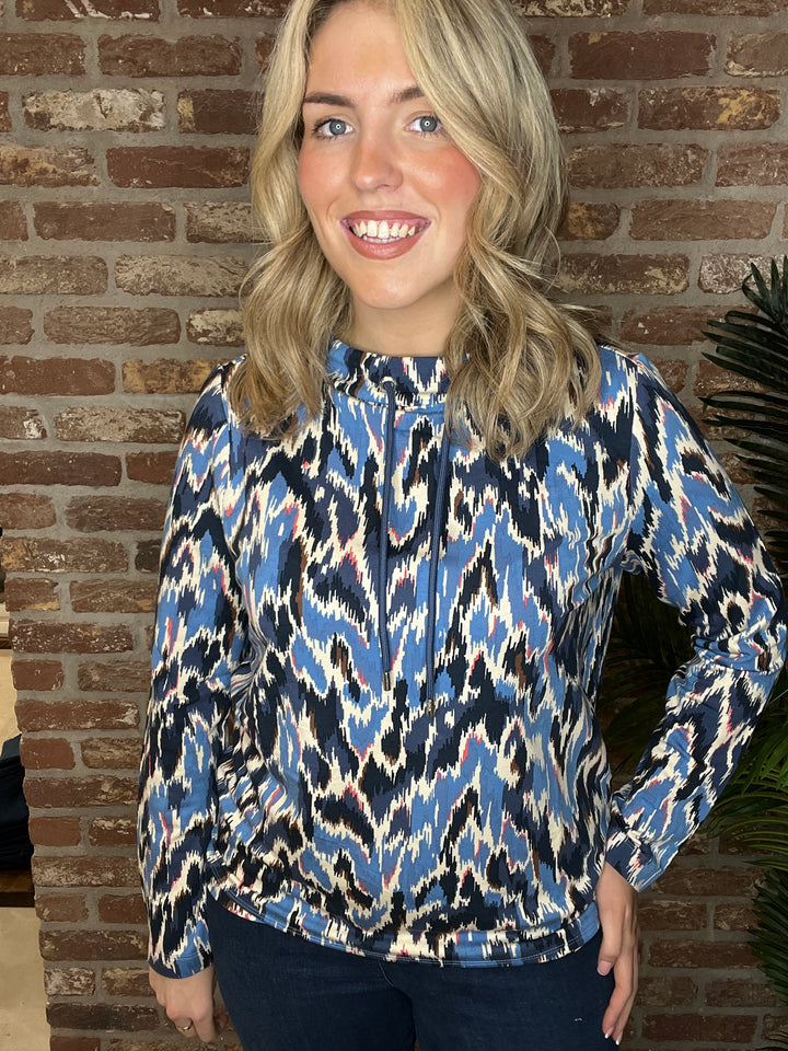 Cecil Funnel Neck Sweatshirt In Cloud Blue