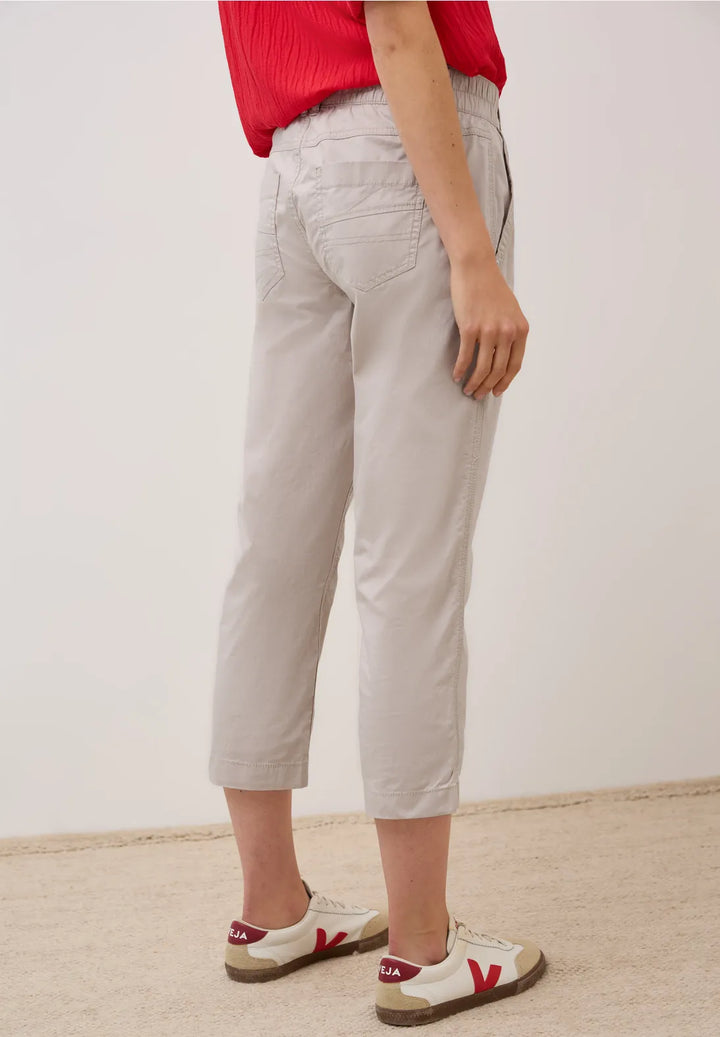 Cecil New York Cropped Trousers In Boulder Beige