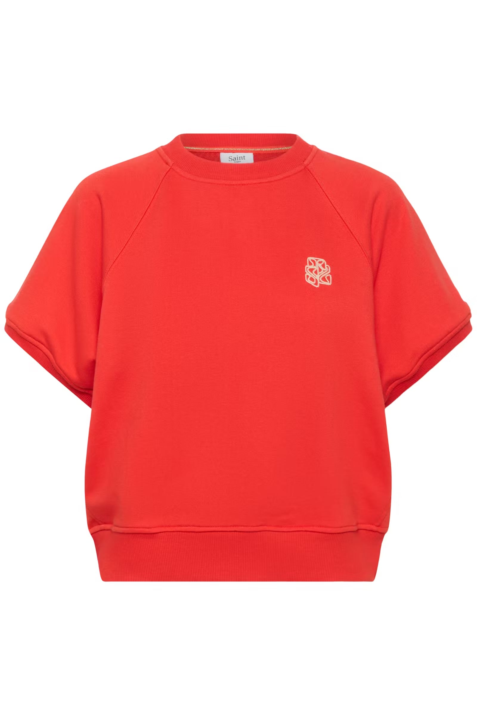 Saint Tropez Short Sleeve Sweatshirt In Poppy