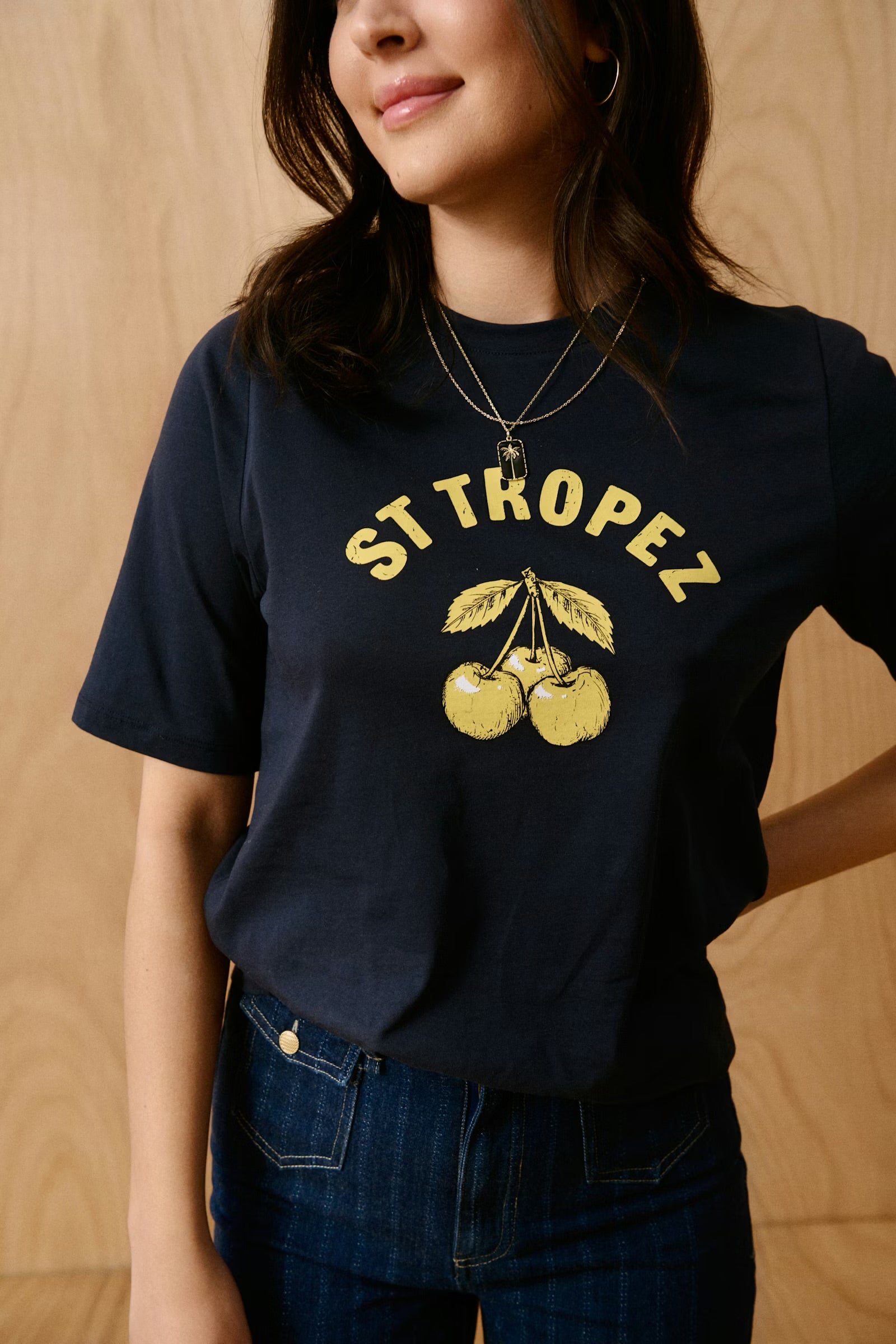 Saint Tropez Lemon T-shirt In night sky