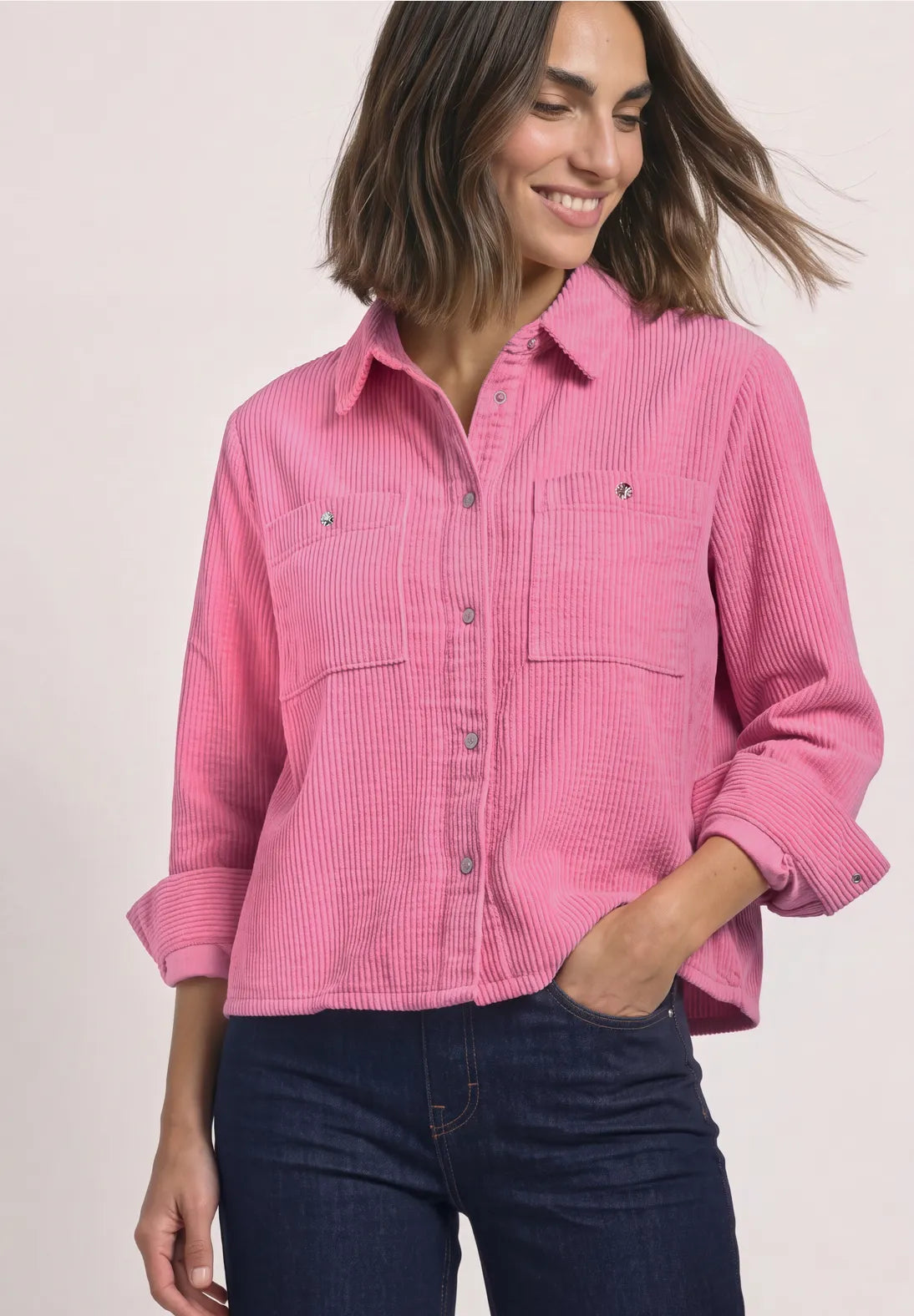 Courdroy shirt in warm blush